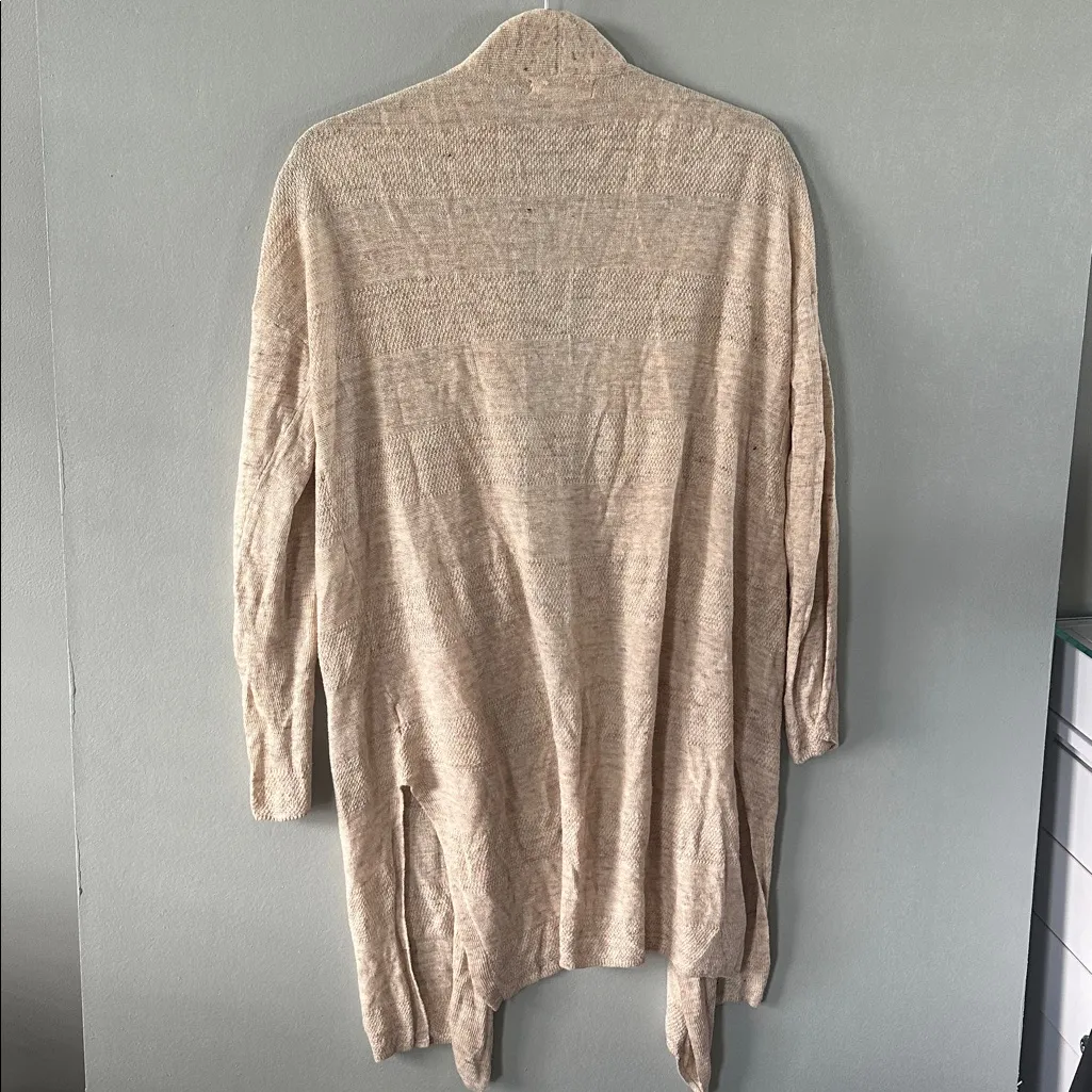 Cynthia Rowley Beige Open Front‎ Knit Cardigan - Image 4