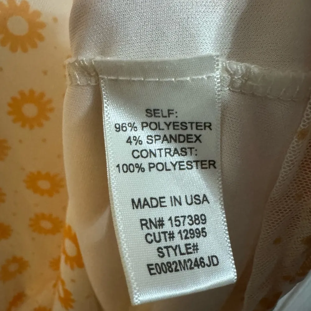 Altar'd State White and Orange Sunflower  Dress w/ Short Sleeves and Crew Neck - Image 4