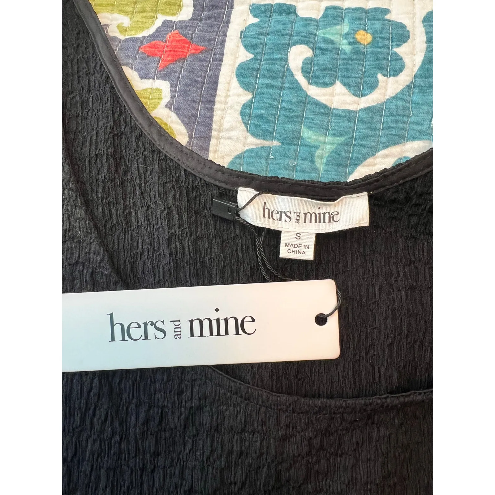 Hers and Mine Smocked Bubble Ballet Black Mini Dress Size: Small New with Tags - Image 5