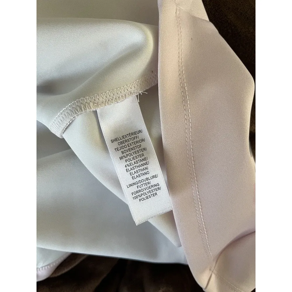 Adrianna Papell Purple Floral Faux Wrap Knee Length Sheath Dress Women’s Size 4 - Image 6