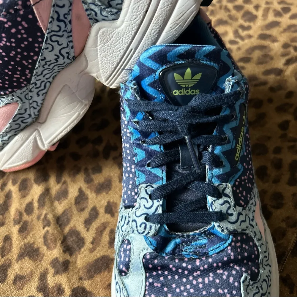 Adidas Falcon Out Loud Collection Italian Printed satin-Blue Pink | Women’s 5.5 - Image 10