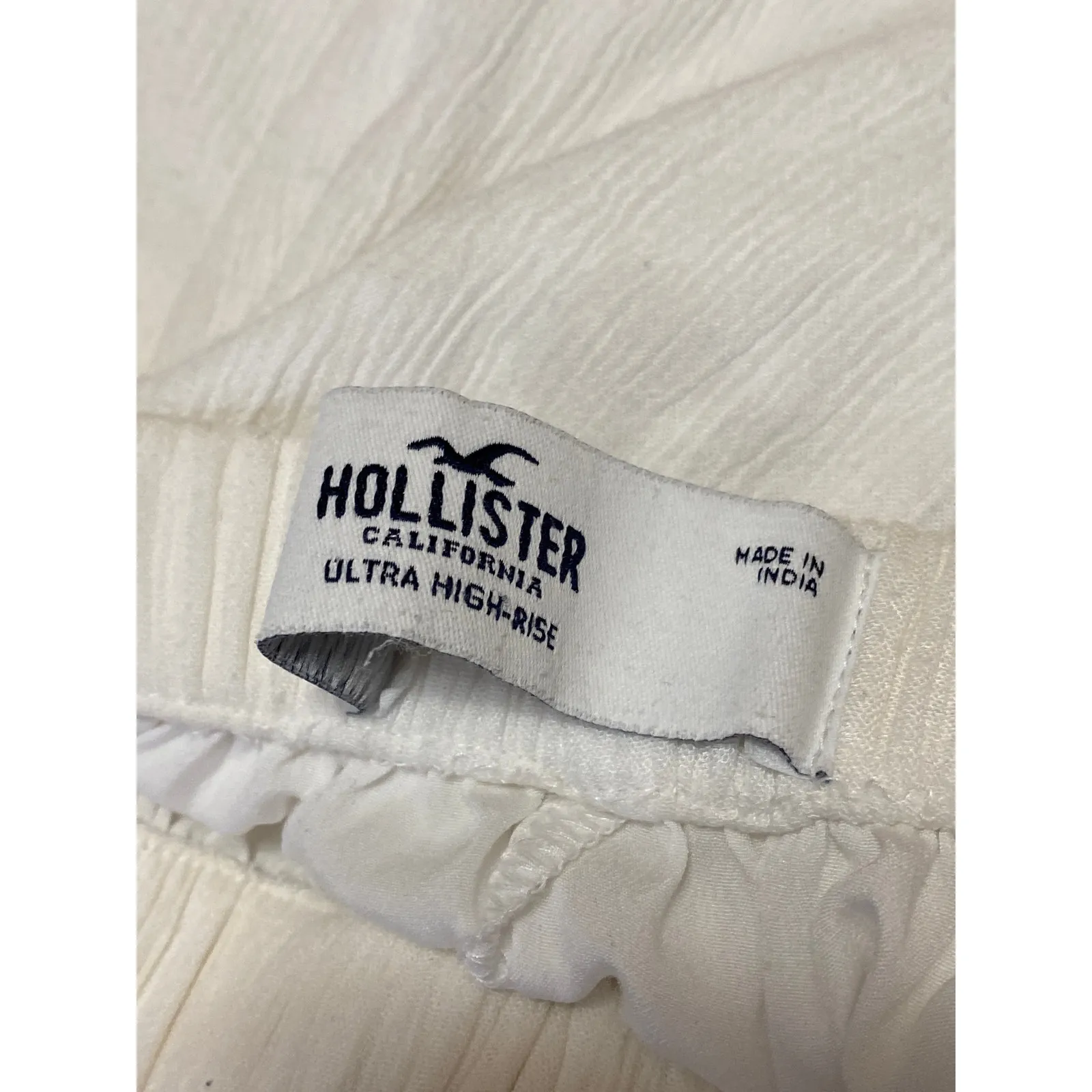 Hollister White Ruffle Tiered Elastic Waist Midi Maxi Flare A-Line Skirt Size S - Image 3