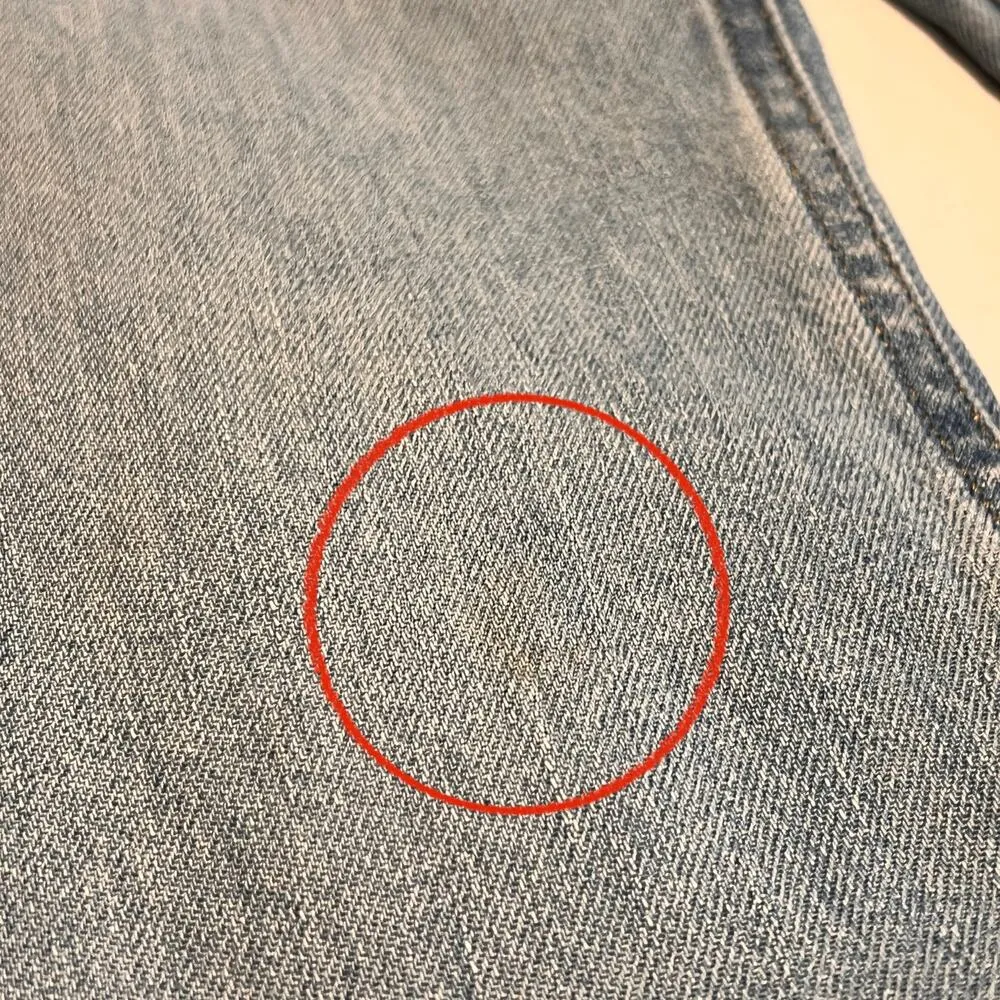 Everlane High Rise Cropped Distressed Jeans (Actual 28) Light Wash Frayed Hem - Image 10