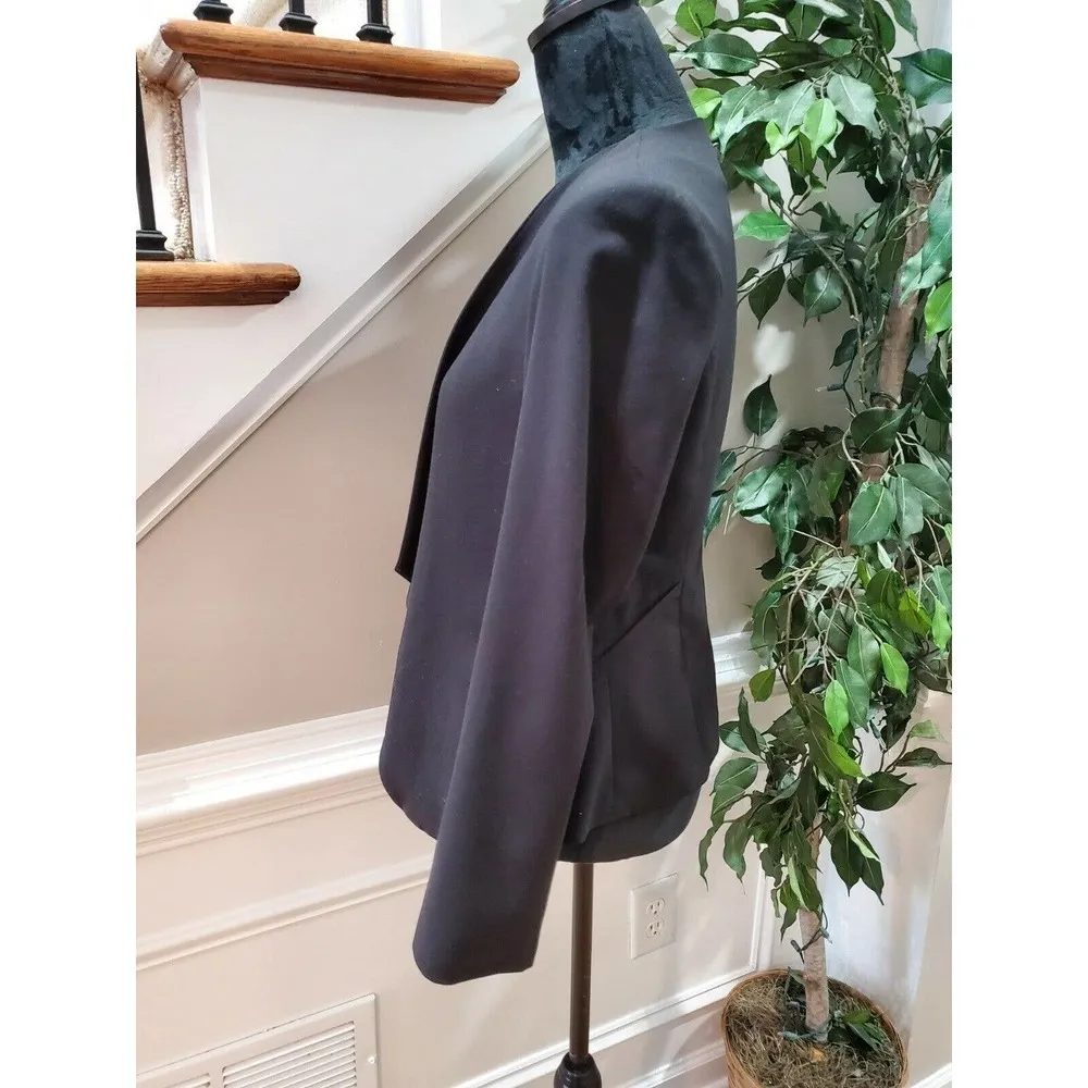 Katherine Barclay Women's Black Polyester Long Sleeve Open Front Blazer Size M - Image 5