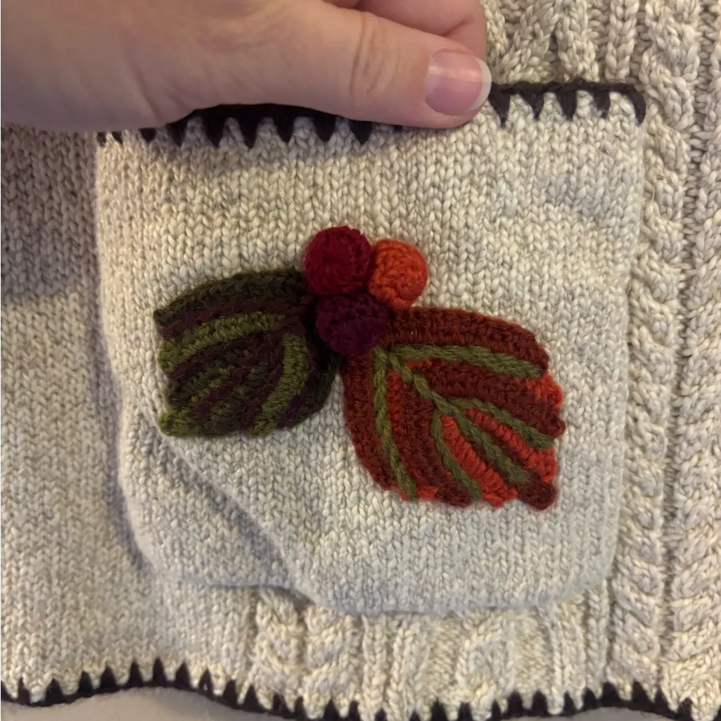 NWT Marisa Christina Hand Knit Wool Linen Blend Sweater Vest sz M Tan Size M - Image 5