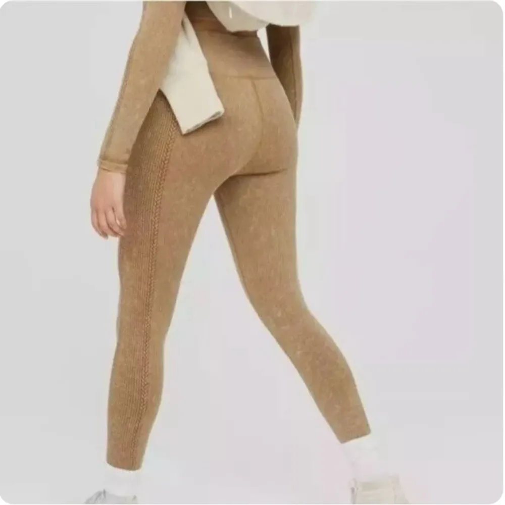 Offline by Aerie Big Chill Seamless Ribbed Leggings Taupe - Image 6