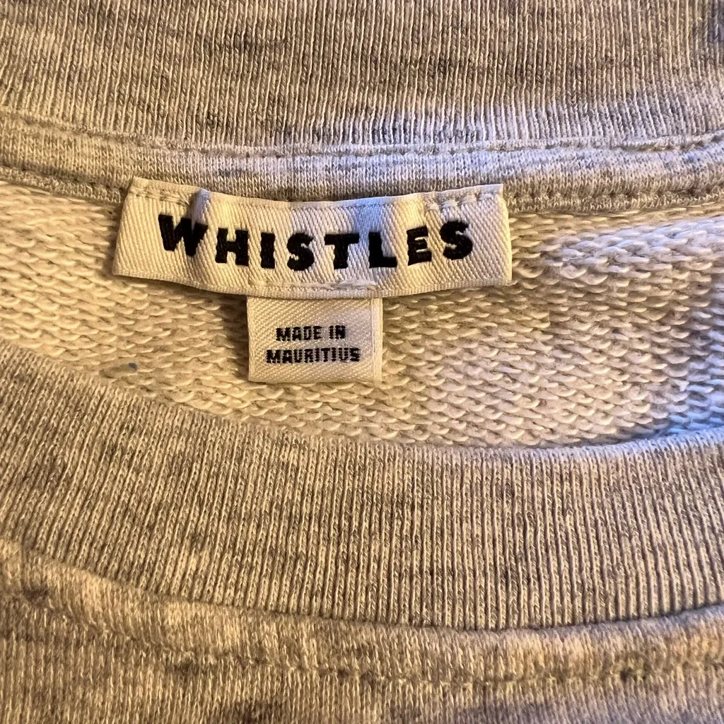 ❤️ Whistles Graphic Sweatshirt Gray - Image 3