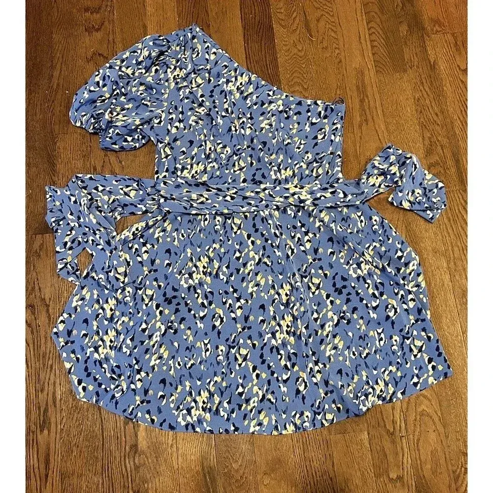 Nine West Womens Purple Fit And Flare One Shoulder Dress‎ Size Women’s Size XL - Image 4