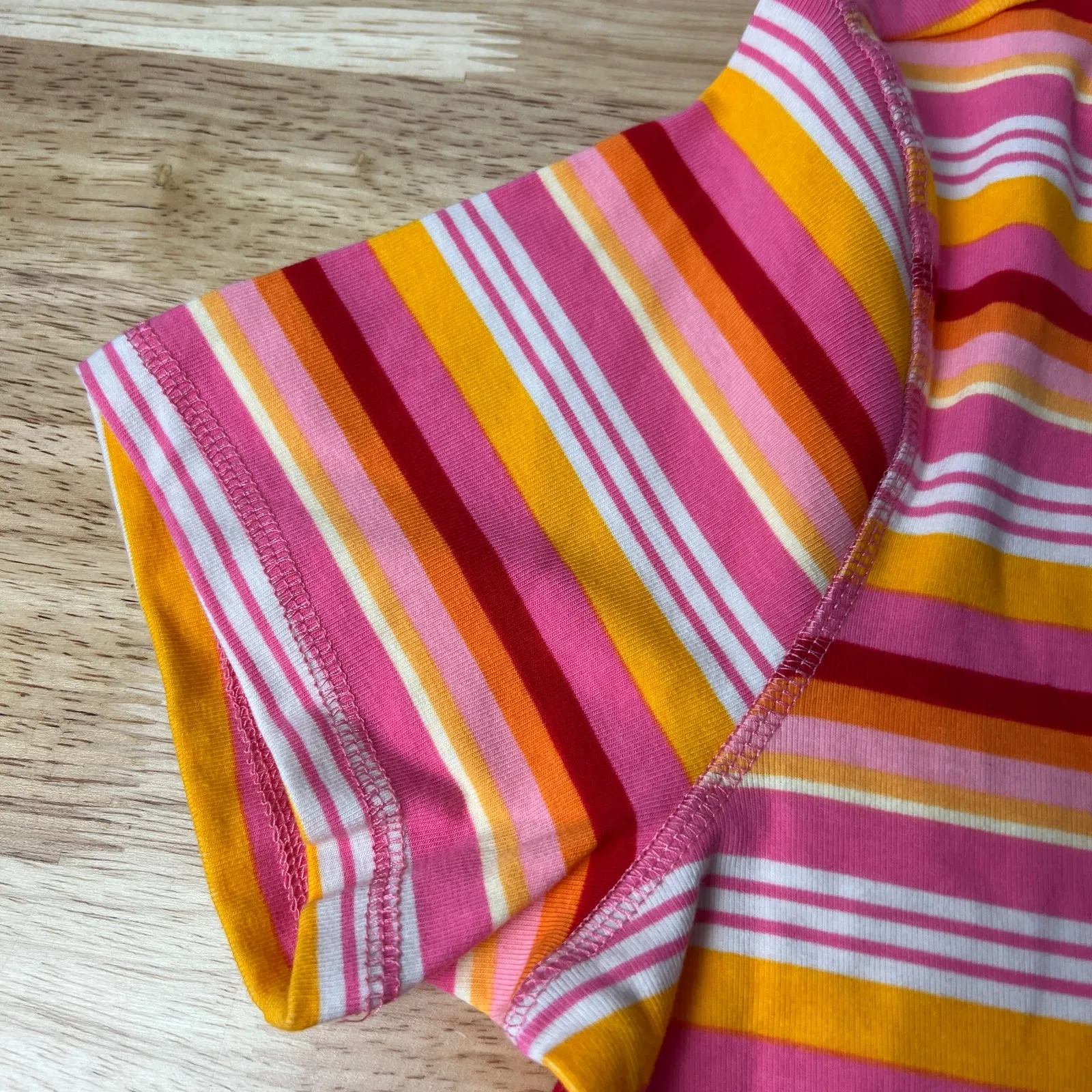 Wild Fable Women's Pink Striped Short Sleeve Fitted T-Shirt - Size XS - NWT - Image 5