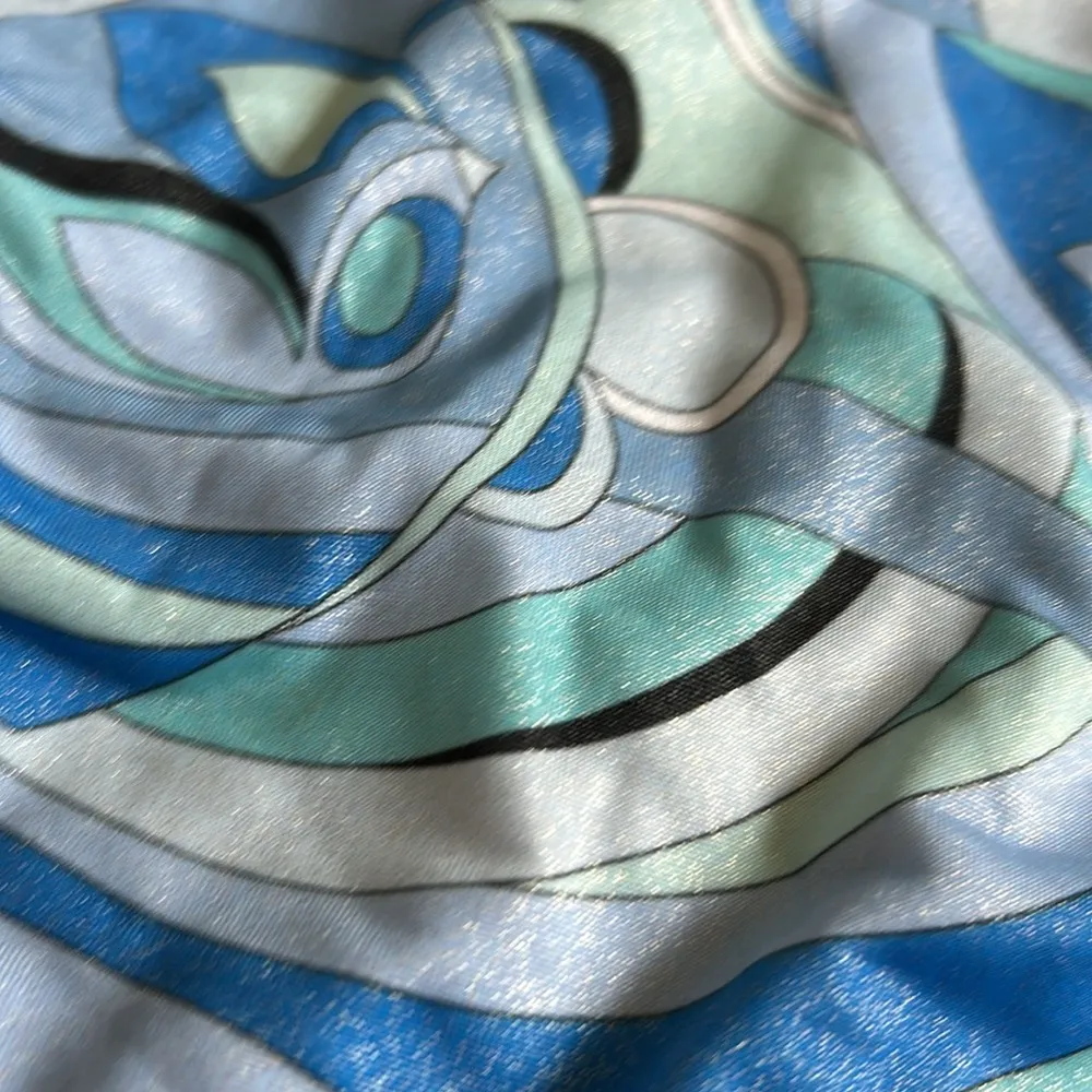 Blue shimmer print bikini bottom - Image 6