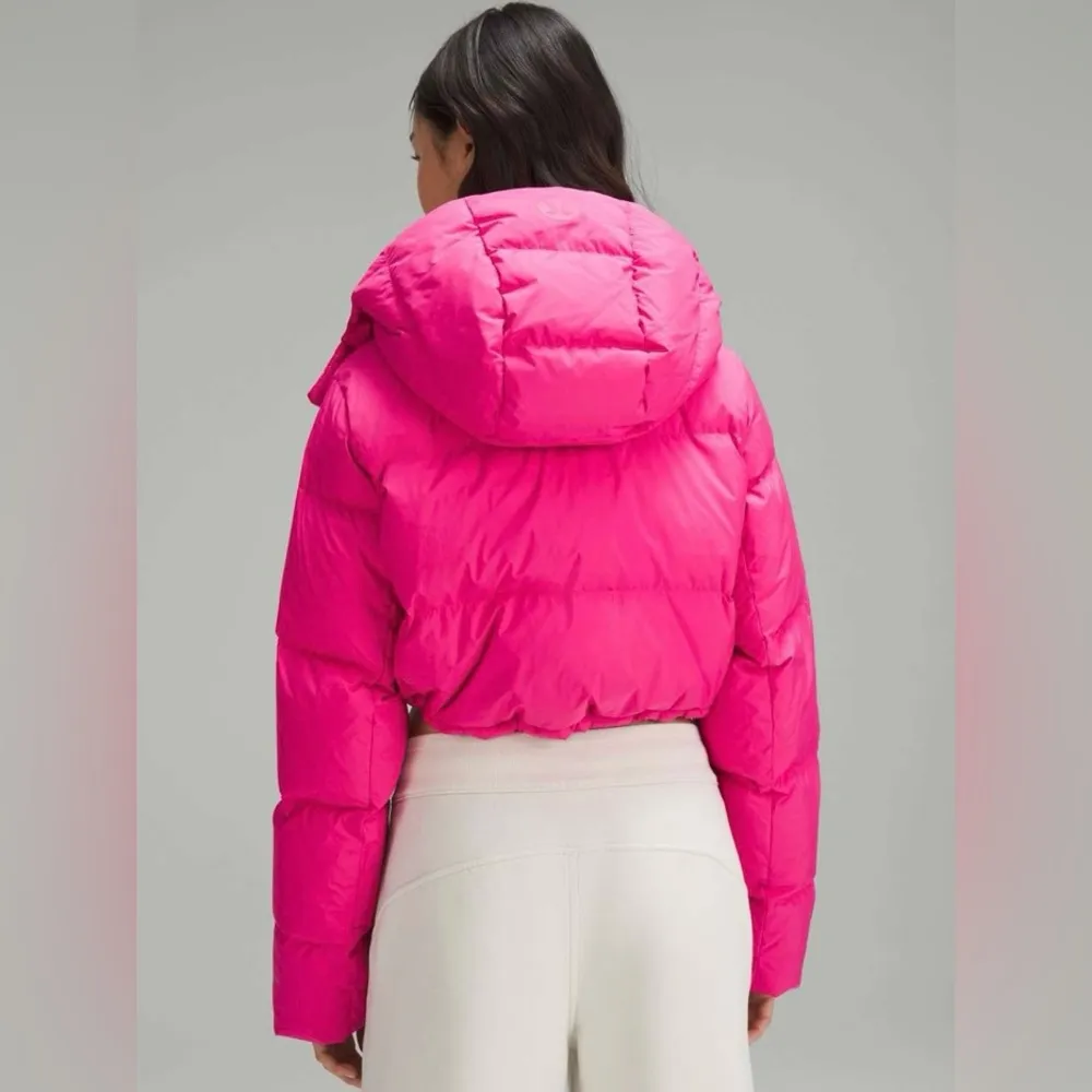 NEW Lululemon Wunder Puff Super Cropped Goose Down Hooded Jacket Sonic Pink 12 - Image 3