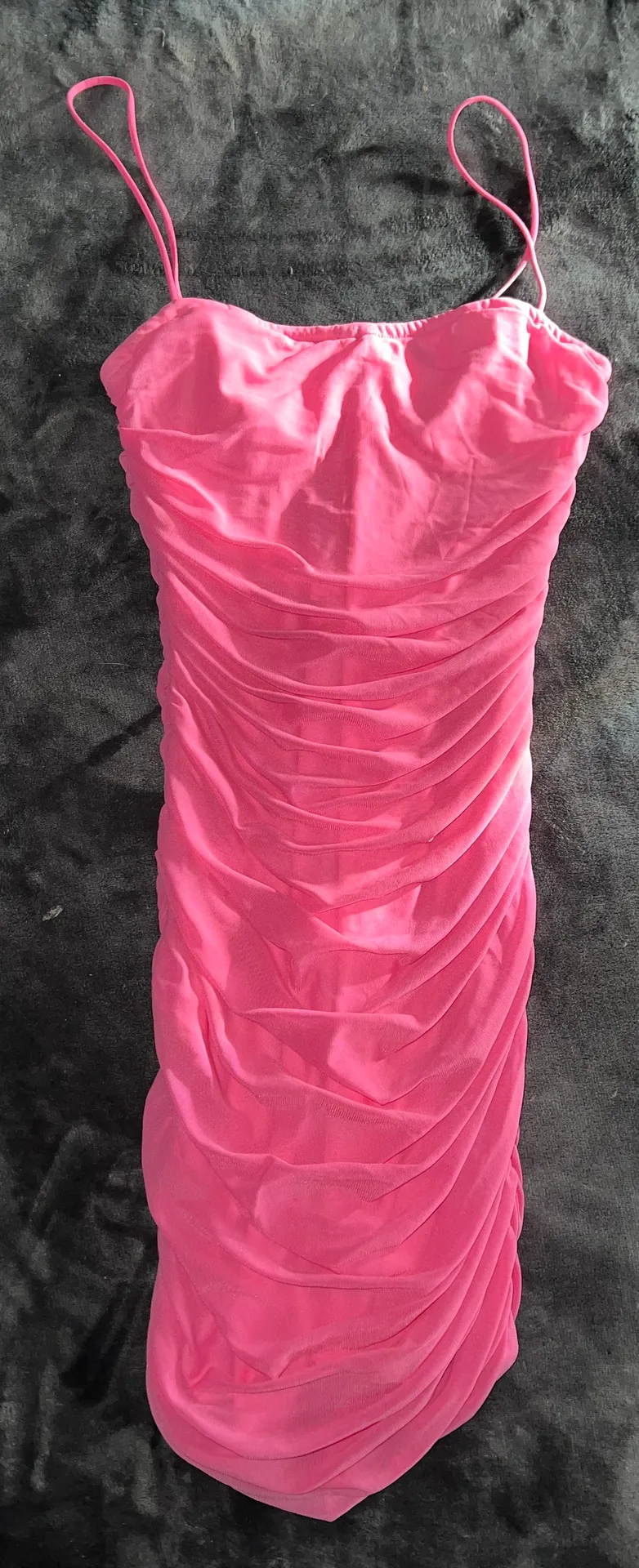 Emmie Mesh Mini Dress in Hot Pink - Image 9