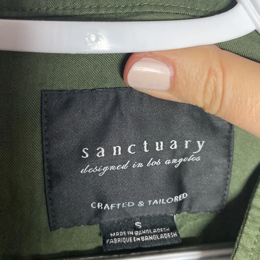 Sanctuary crafted and tailored lyocell front tie patch pocket utility jacket S - Image 11