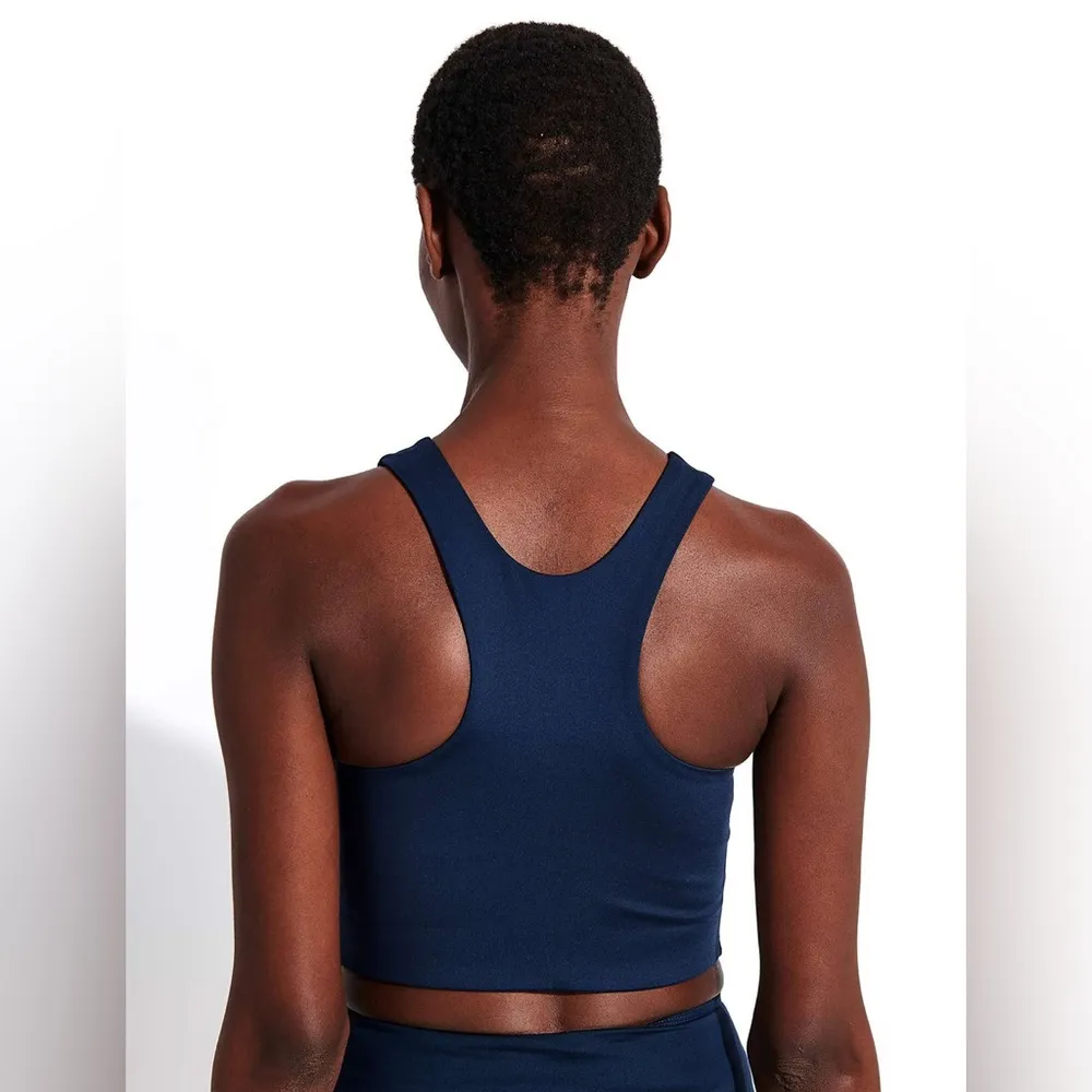 Girlfriend Collective Dylan Bra Racerback Med Impact Full Coverage Midnight XS - Image 4