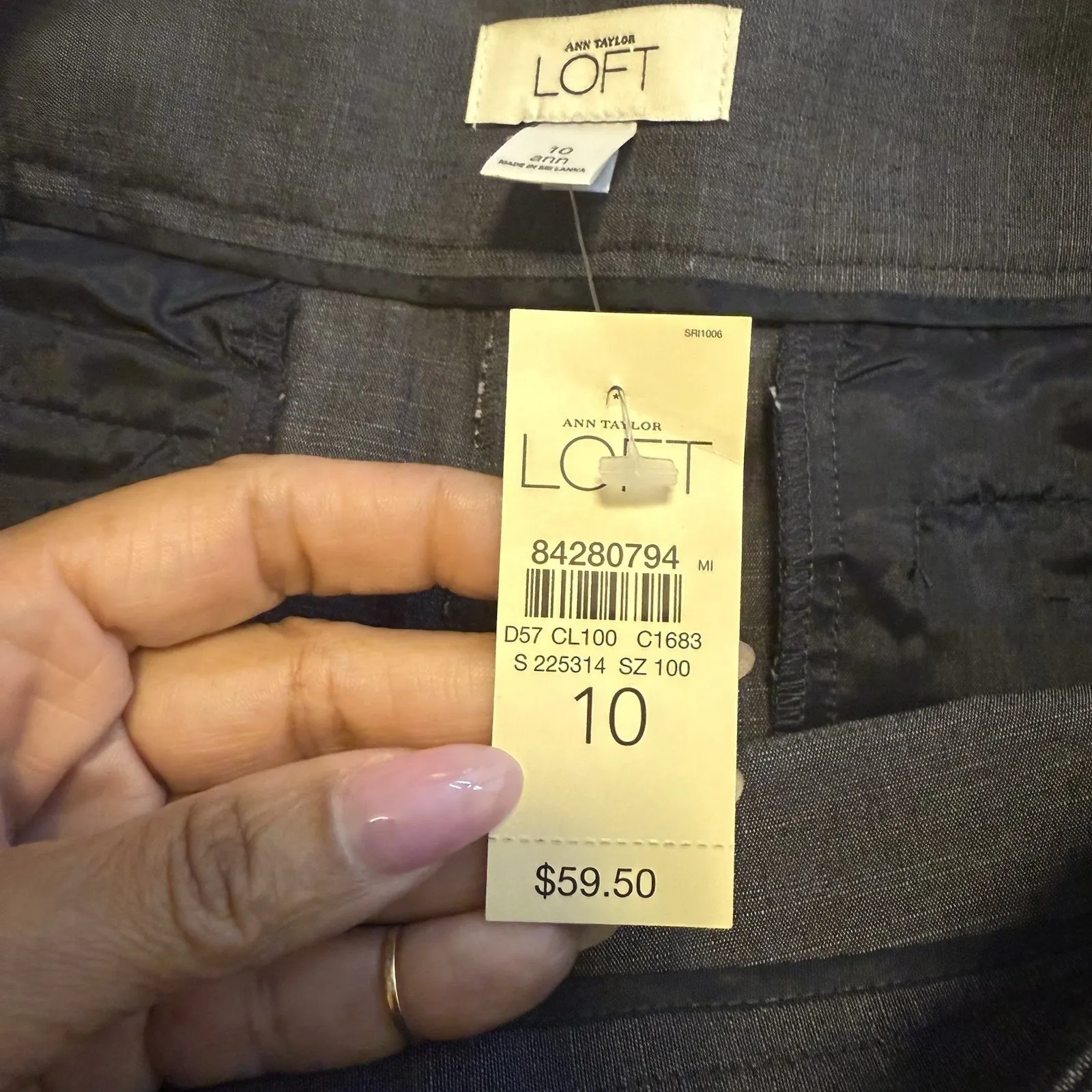 Ann‎ Taylor LOFT NWT  Women Gray Blue Marled Bootcut Dress Mid Rise Ann Pants # - Image 8