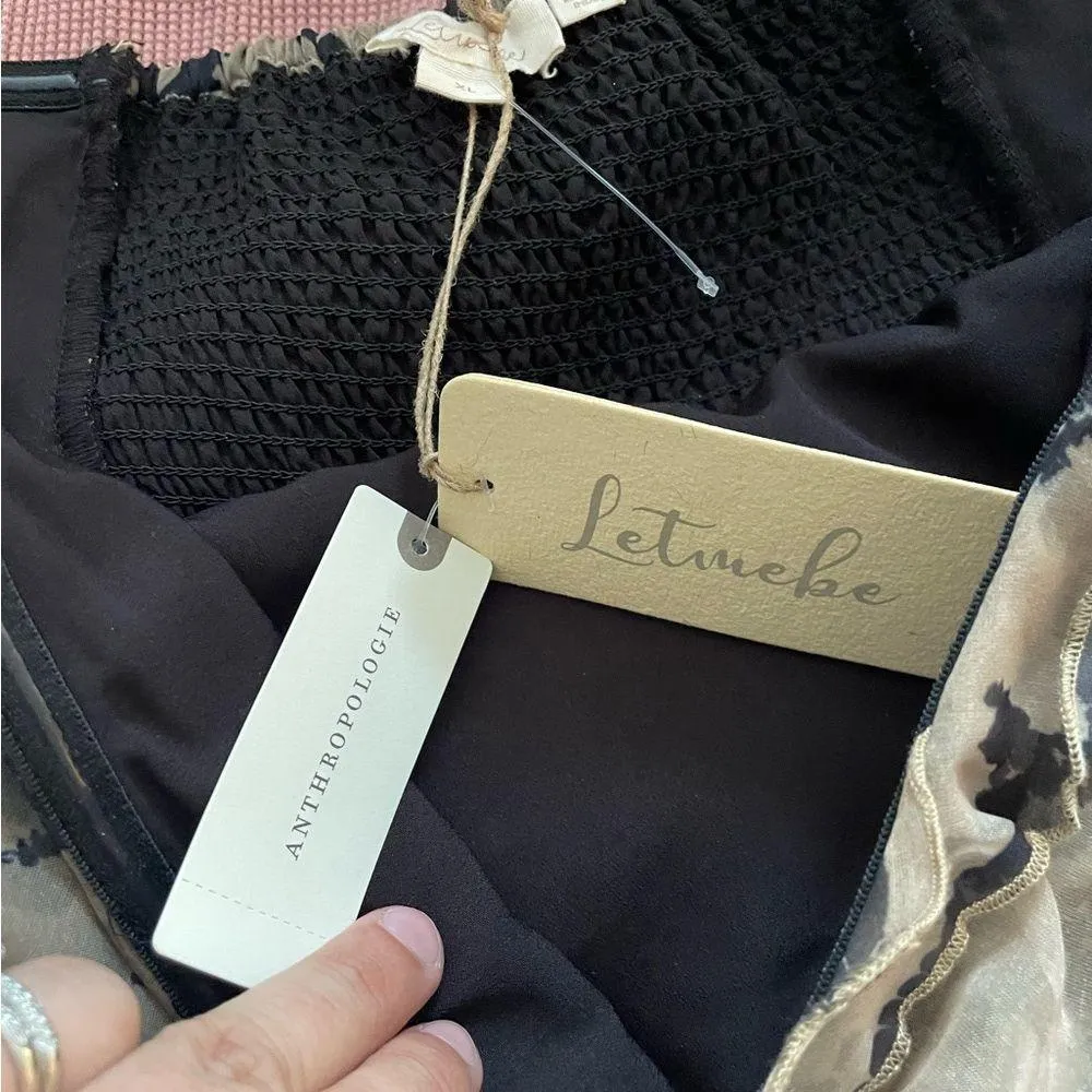 Anthropologie Let Me Be Ruffle Tiered Tube Top XL - Image 4