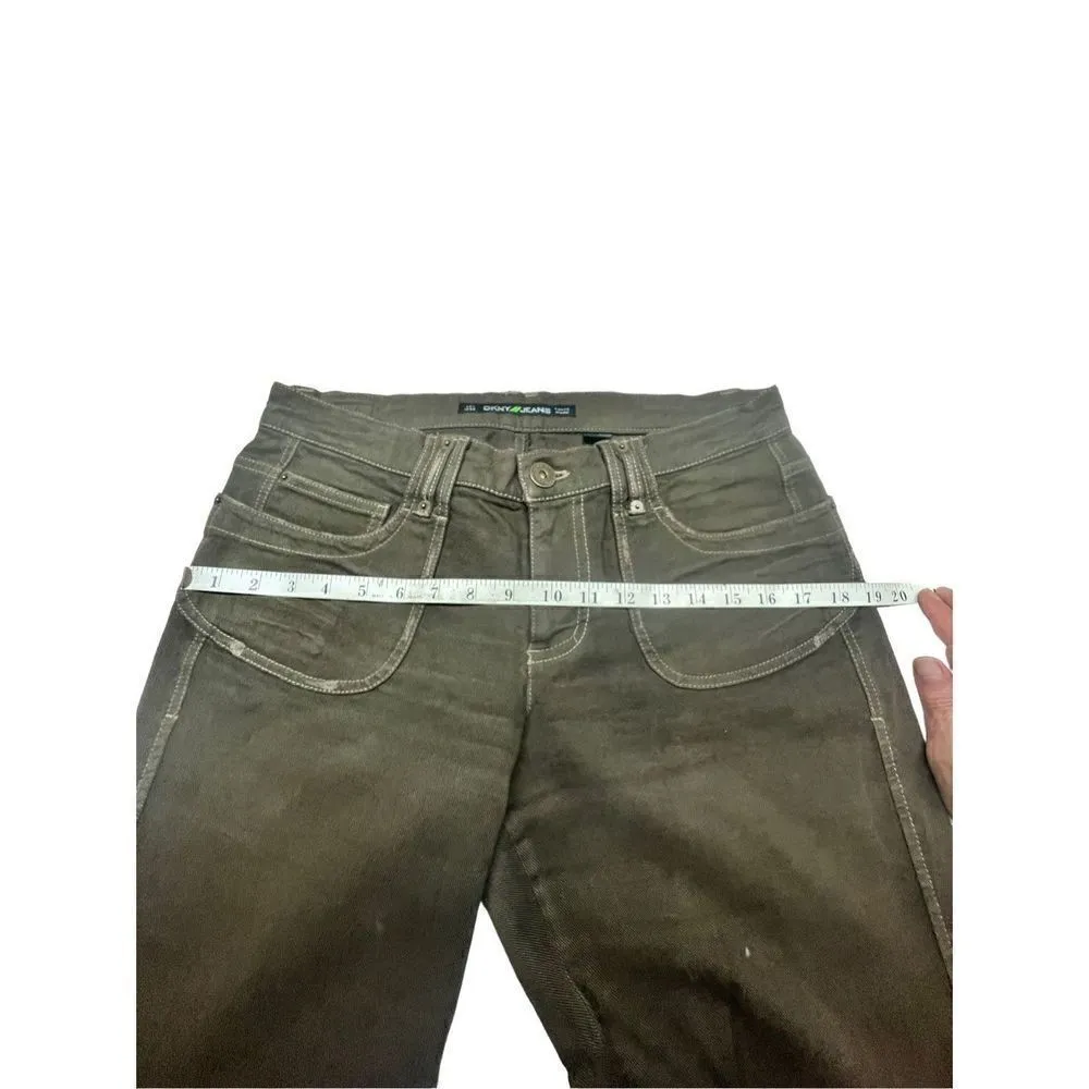 Dkny Womans Brown Jeans Sz 6 - Image 7