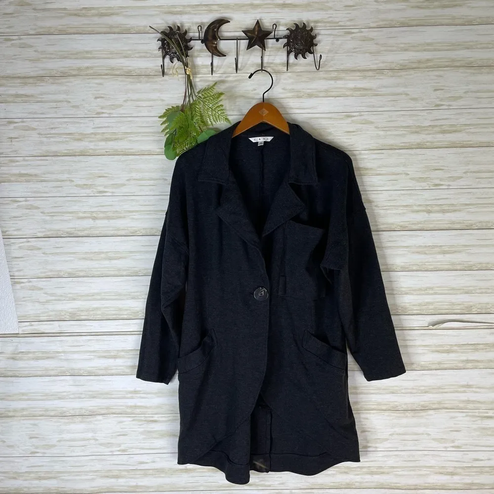 Cabi Lisbon Dark Gray Ponte Stretch Cocoon Blazer Style 994 - Image 4