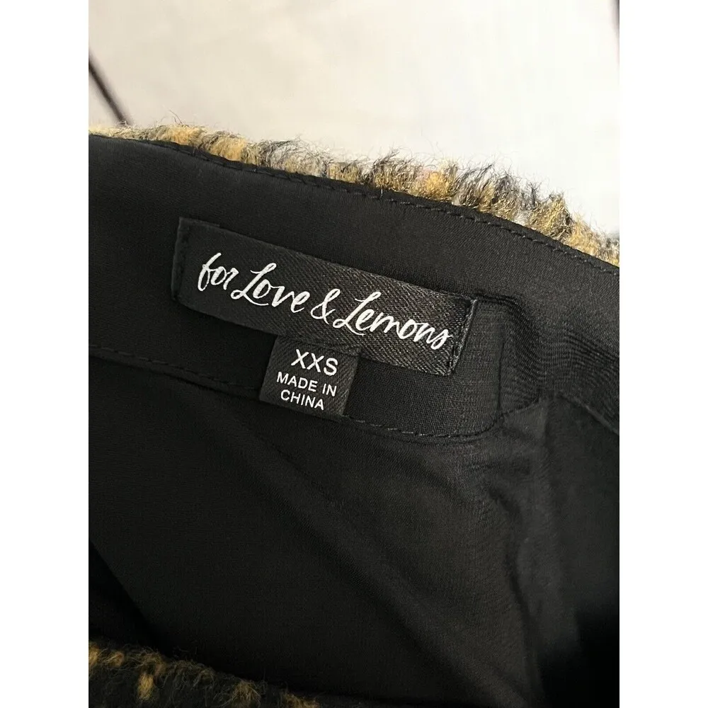 For Love And Lemons Rachel Wool Blend Mini Skirt - Plaid / Size XXS - Image 2