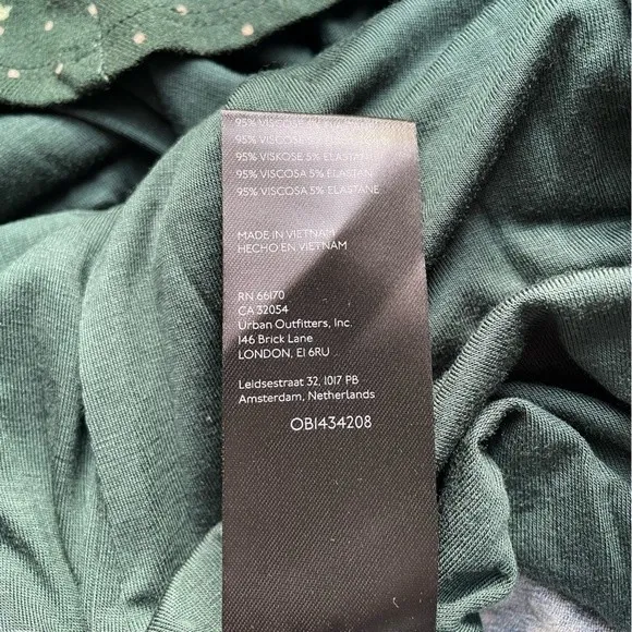 NWT Free People Celia Floral Square Neck Mini Dress Green Women’s Size Small New - Image 13