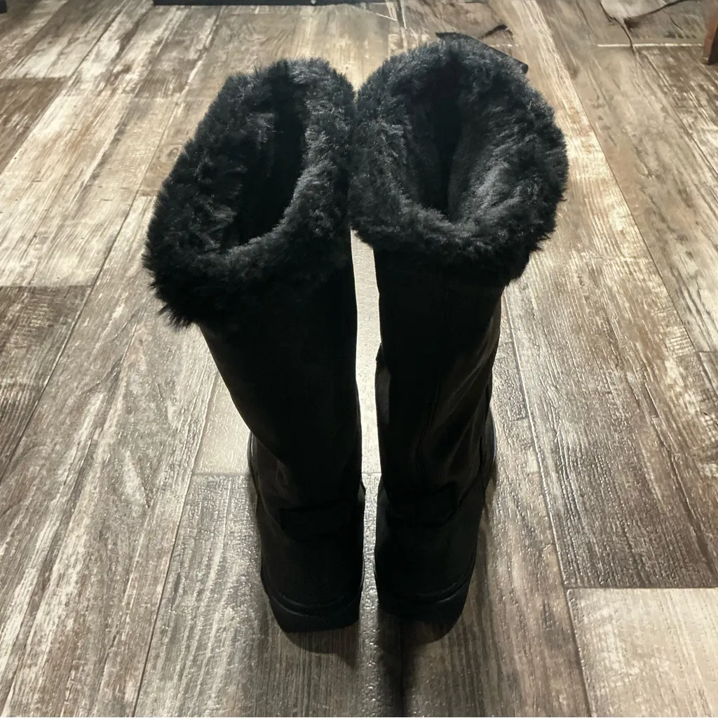 Geox  Women's Black Fur-Lined Boot Size 7 - Image 11