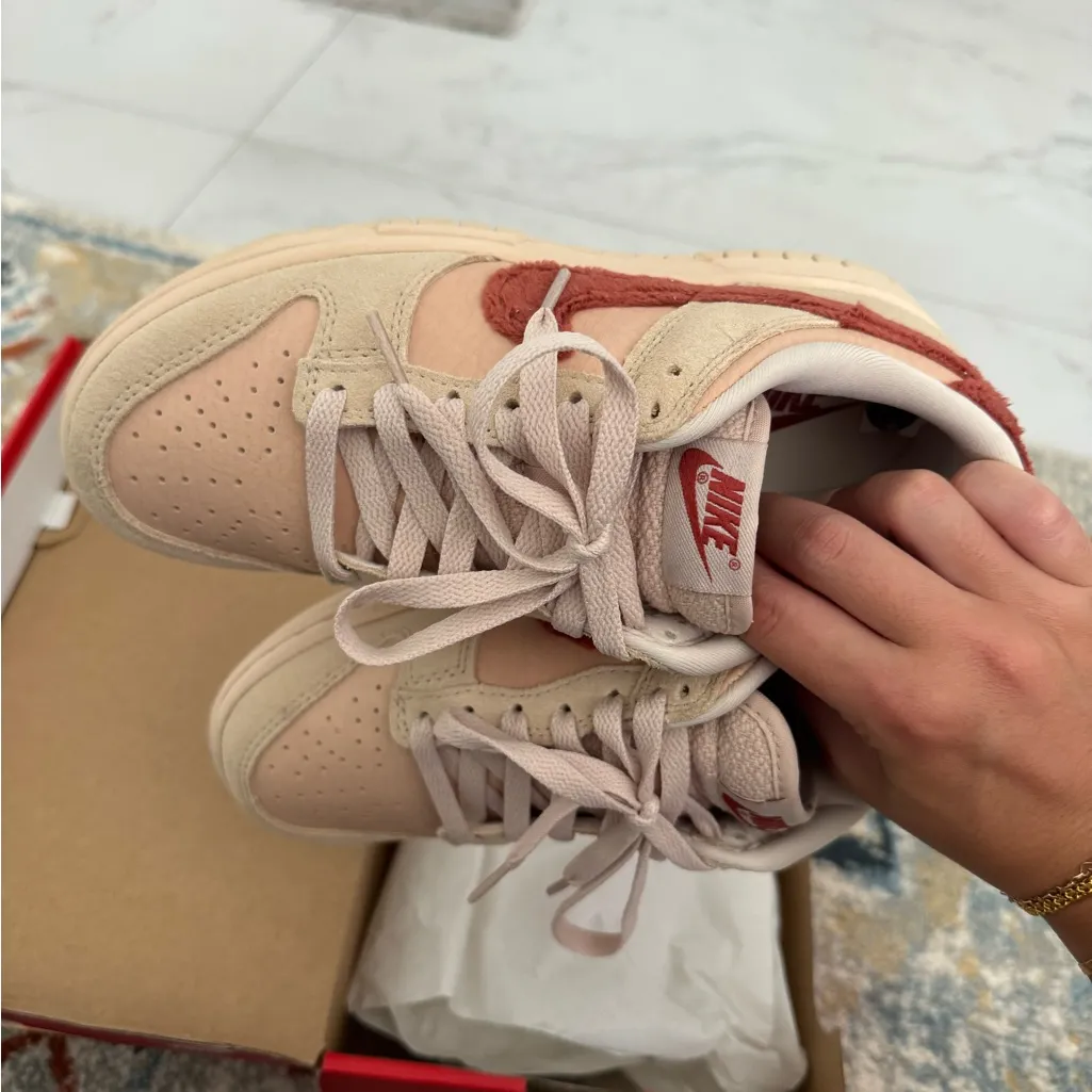 Nike Dunk Low Terry Swoosh Women’s Size 6 - Image 3