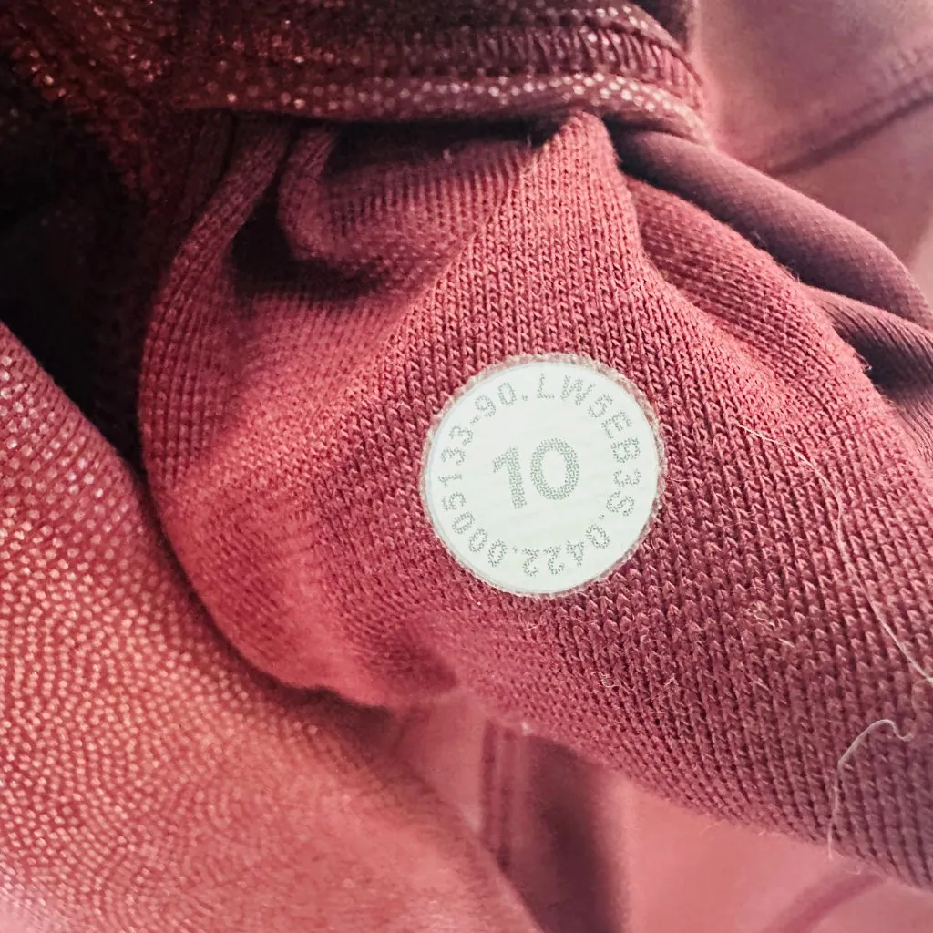 Lululemon Wunder Train High-Rise Tight 25" *Foil Radiate Red Merlot Size 10 $118 - Image 4