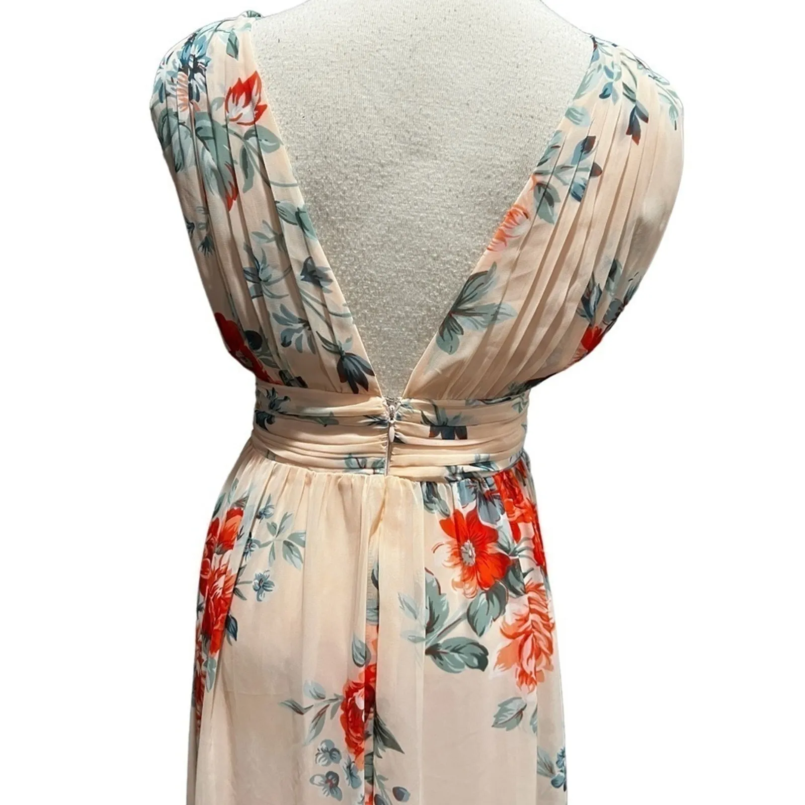 LULU’S Garden Meandering Blush Floral Print Maxi Dress Size S - Image 11