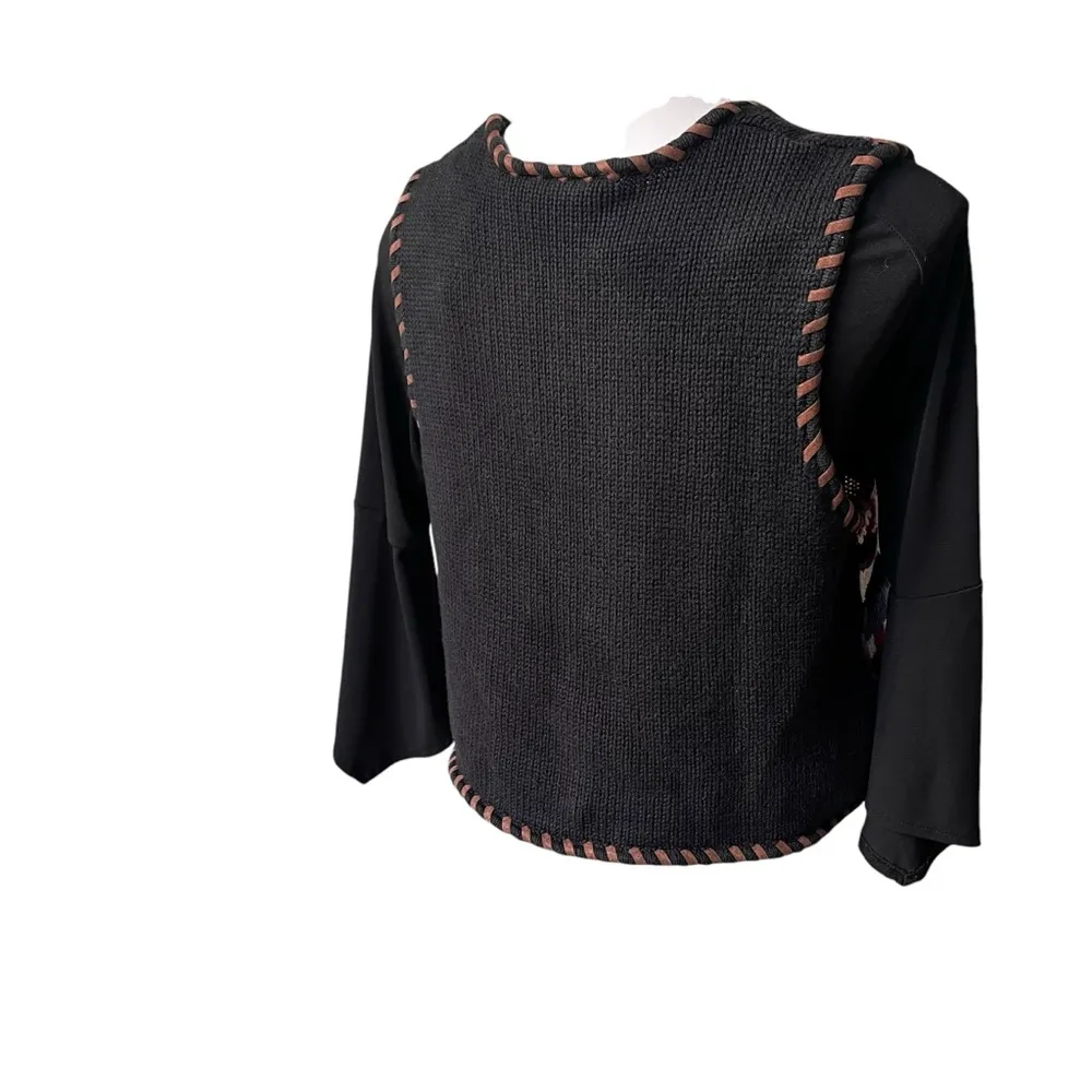 Liz Claiborne LizSport Vintage 90’s Cotton Western Style Vest, Sz S - Image 7