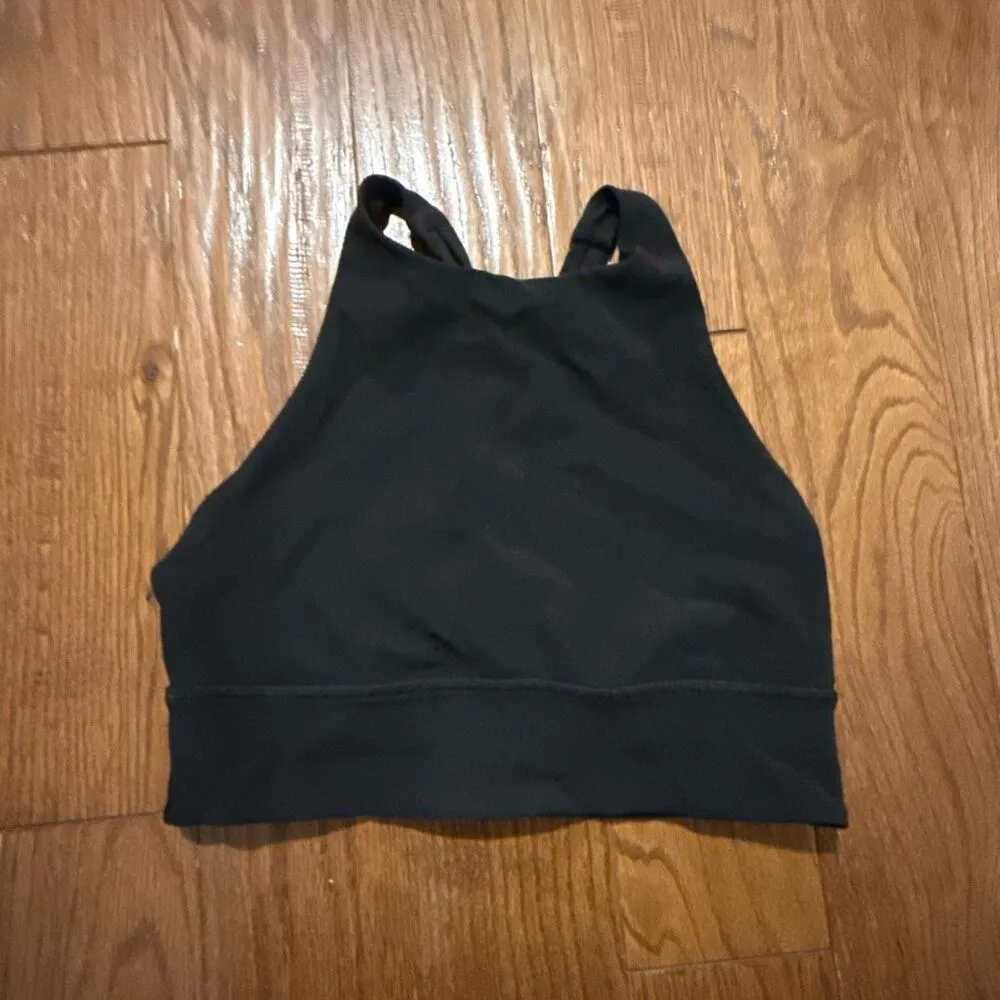 Lululemon energy black ribbed high neck medium support bra size 8 - Image 4