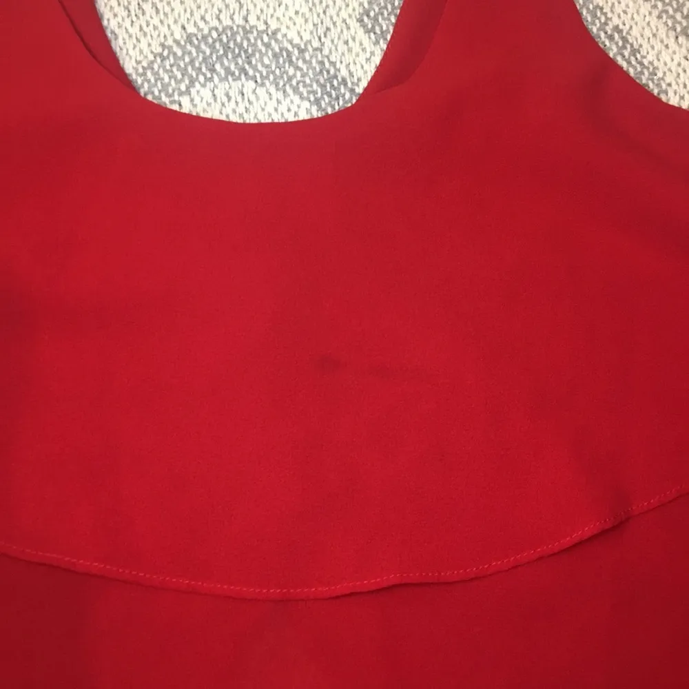 Paper Crane  Red Cropped Tank Top Crop Top, Small - Image 7