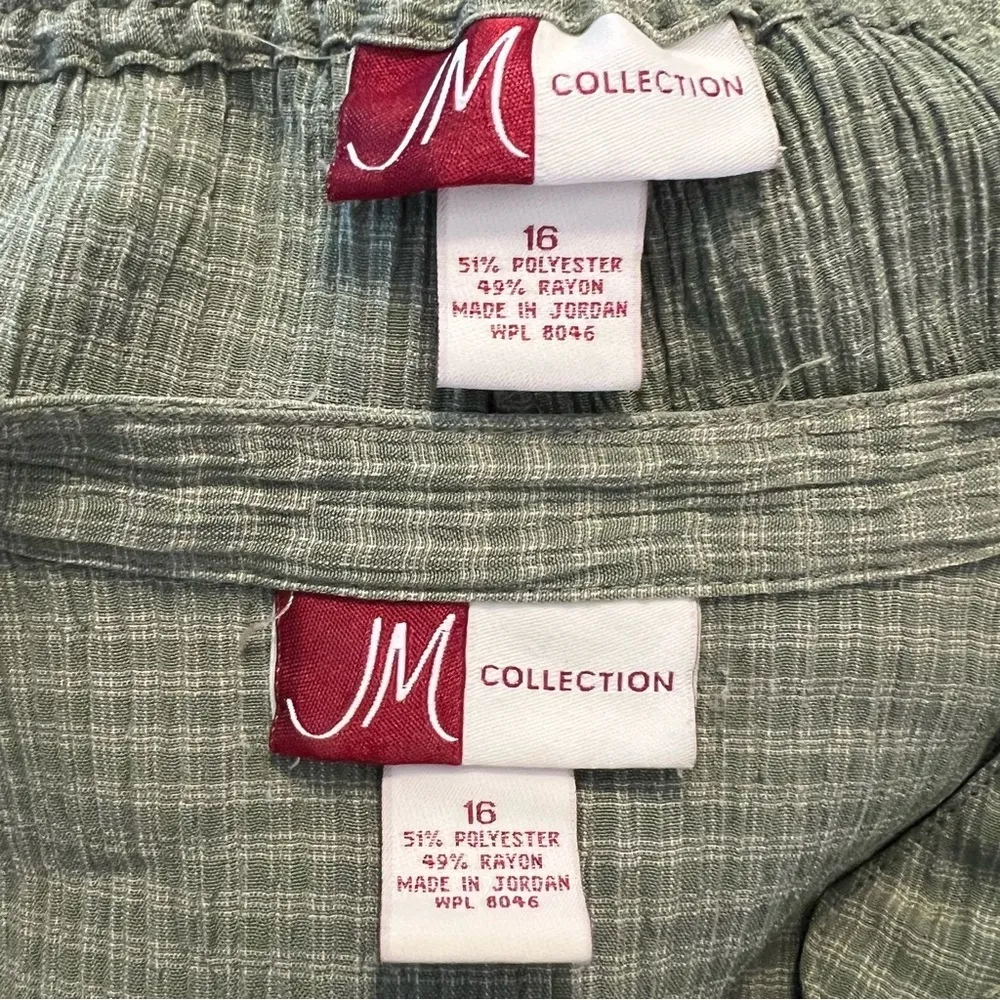 Vintage JM Collection Pant Set Sage Green 16 - Image 14