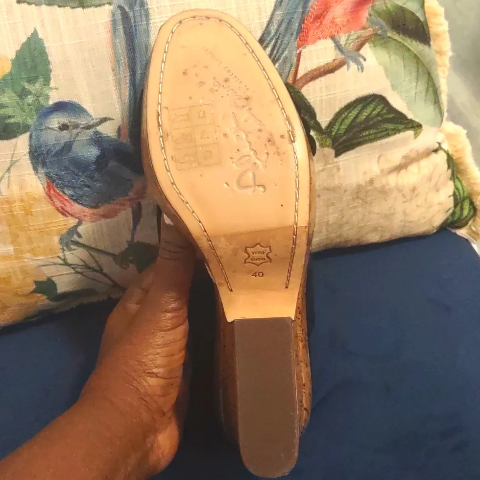 Alice And Olivia Charlize Wedge Sling Back Cork‎ Heel Platform Sandals - Image 4