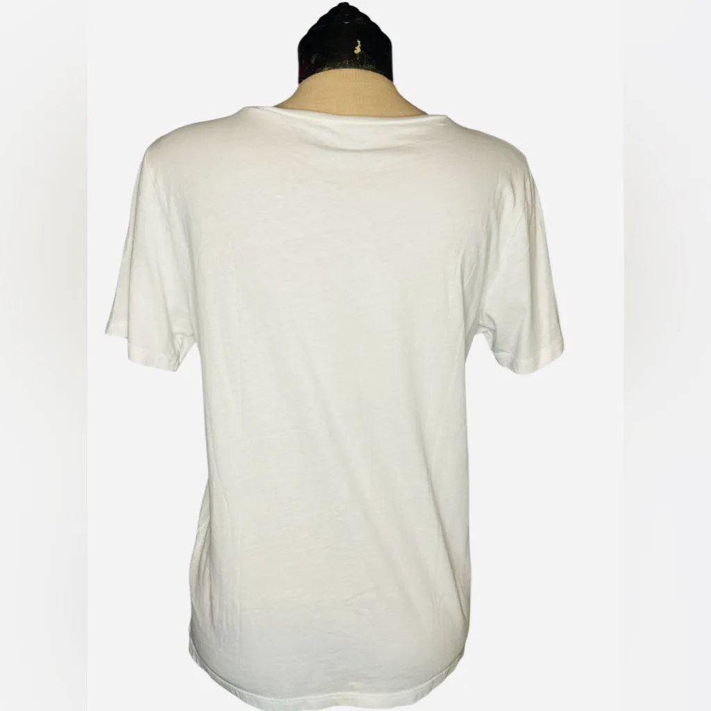 Draper James White “ Keep It Pretty Please” Short Sleeve Graphic T-Shirt Medium - Image 3