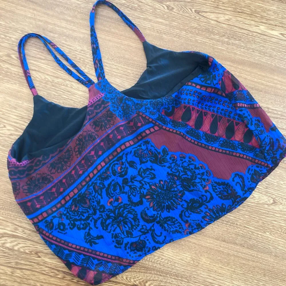 Y2K Charlotte Russe Womens L Beaded Paisley Tank Top Festival Hippie Going Out - Image 9