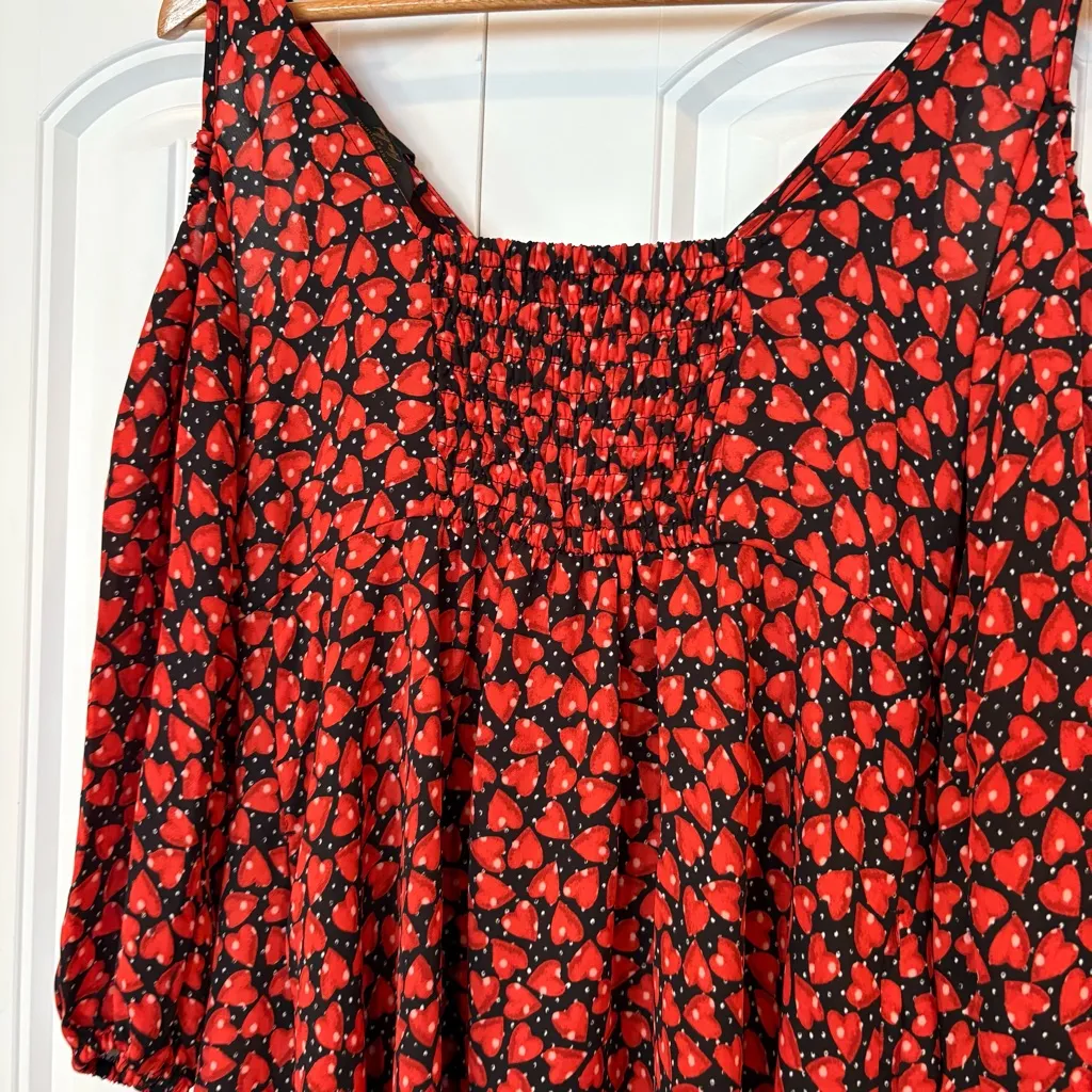 Disney Alice Through The Looking Glass Heart‎ Print Cold Shoulder Dress Size XS - Image 5