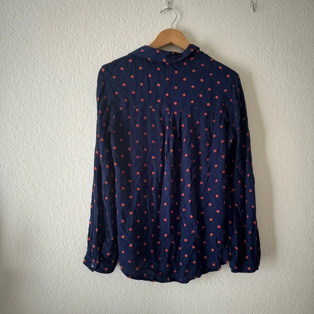 Splendid Button Up Polka dot Blouse - Image 3