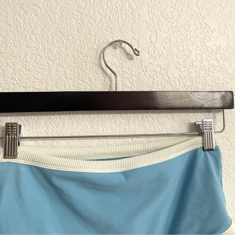 Aerie Womens Swim Bikini Bottoms Blue White High Waisted Cheeky Size Small - Image 4