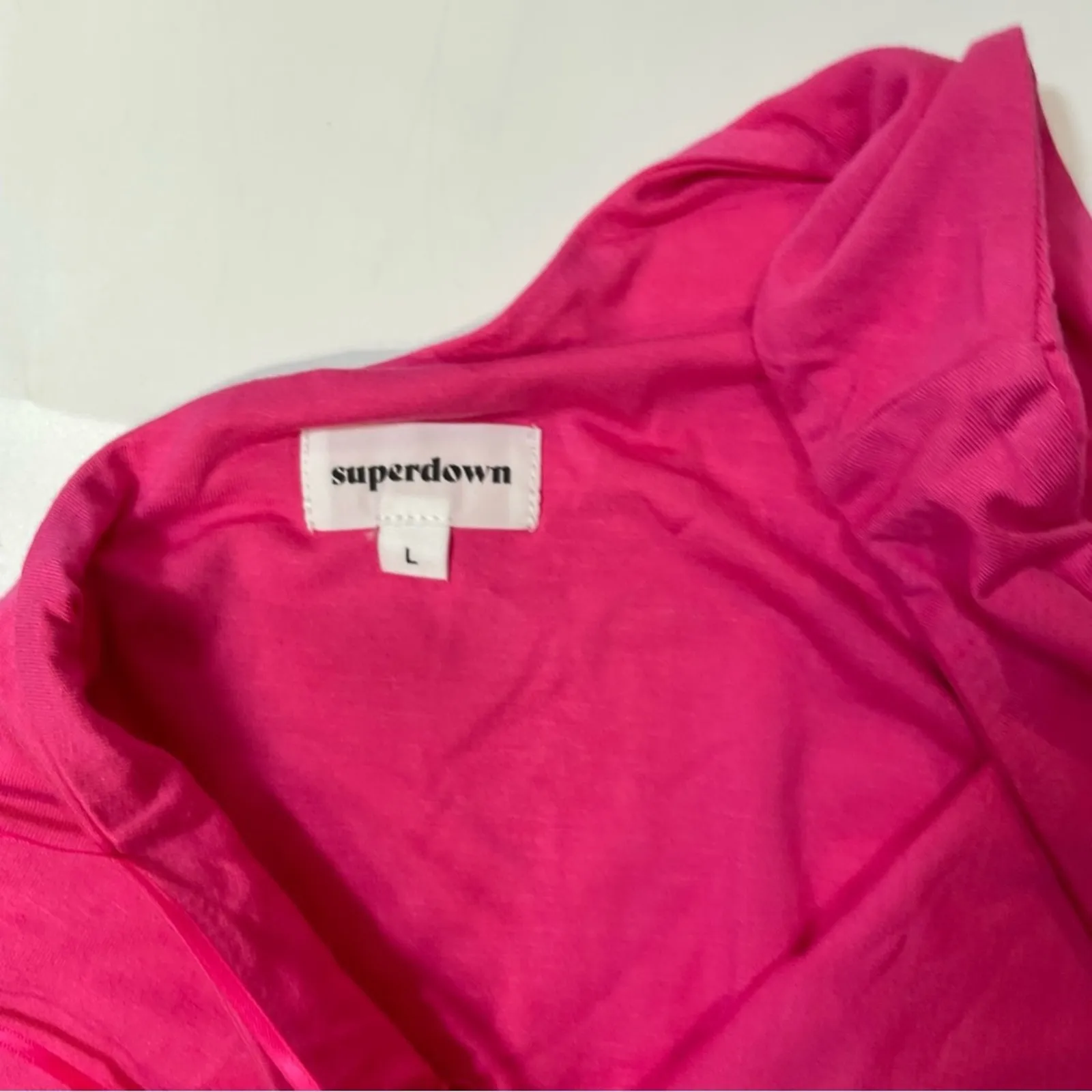 superdown devonne one shoulder pink bodysuit Large - Image 5