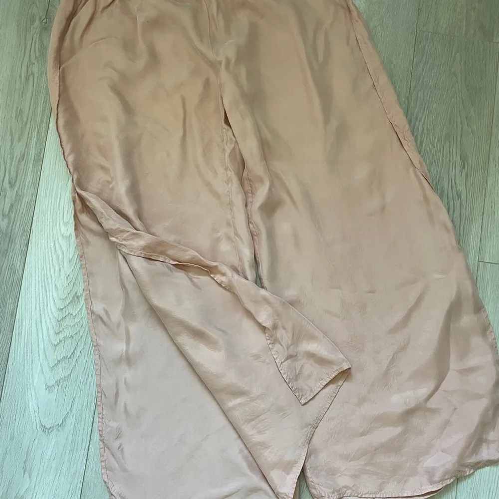 Berlook Cupro Side Split Pajama Satin Pants Pink (Small) loungewear swim coverup - Image 8