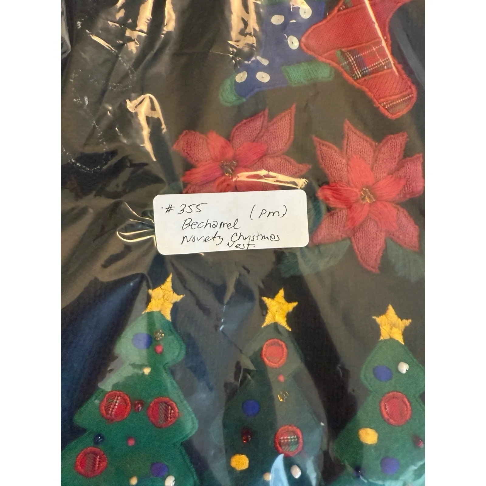 VTG Bechamel Knit Christmas Sweater Vest Novelty Holiday, Ugly, Teacher L - Image 5