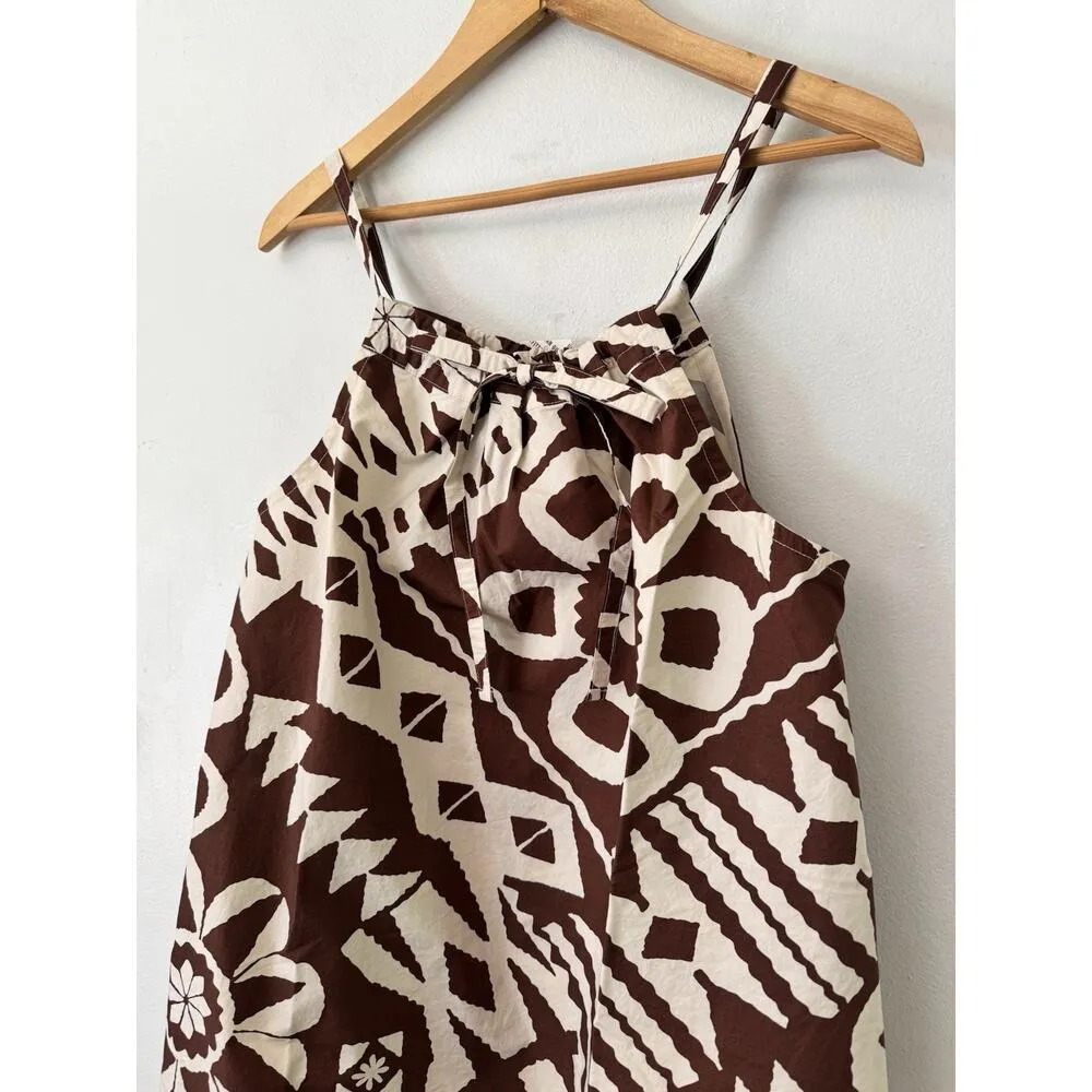 BDG NWT  UO Eva Tie Front Ruched Strap Trapeze Mini Dress Size Medium - Image 7