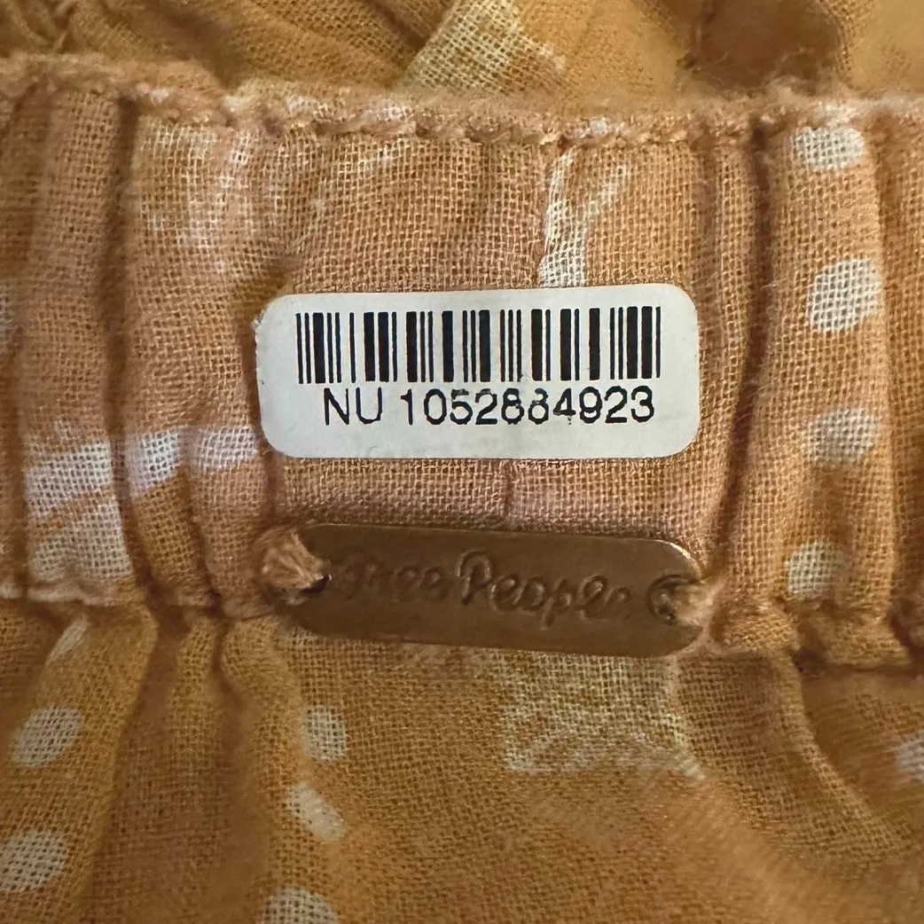 Free People Golden Hour Maxi Dress Bohemian Floral Dainty Tan Neutral Large - Image 10