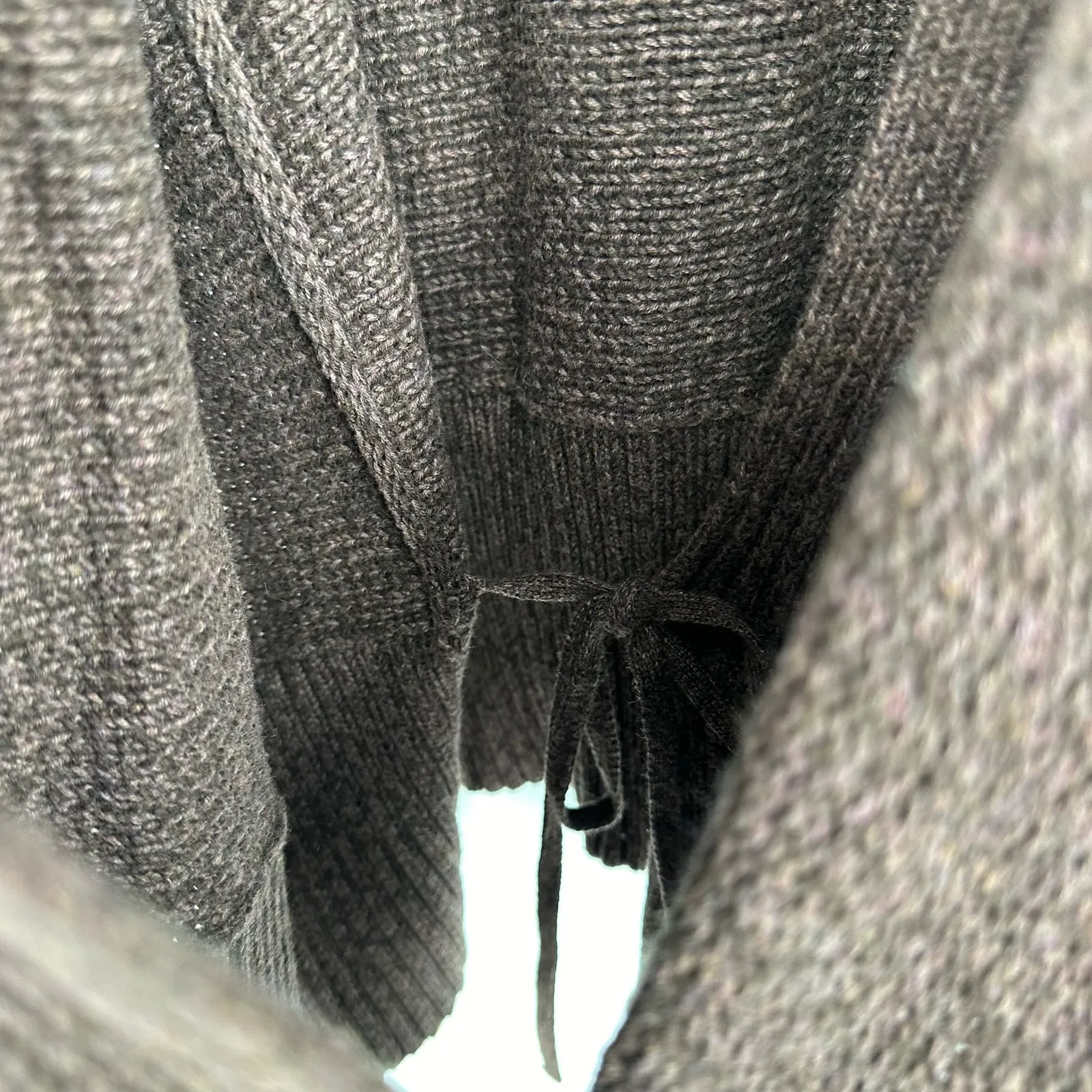 Lauren Ralph Lauren Size XL Sweater Brown Bottom Buttons Long Sleeve‎ V Neck - Image 4