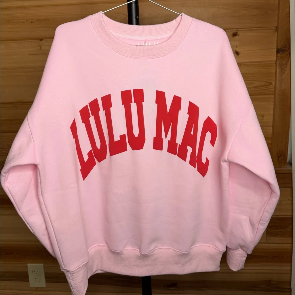 Lulu Mac Pink/Red Sweatshirt NWT Pink - Image 2