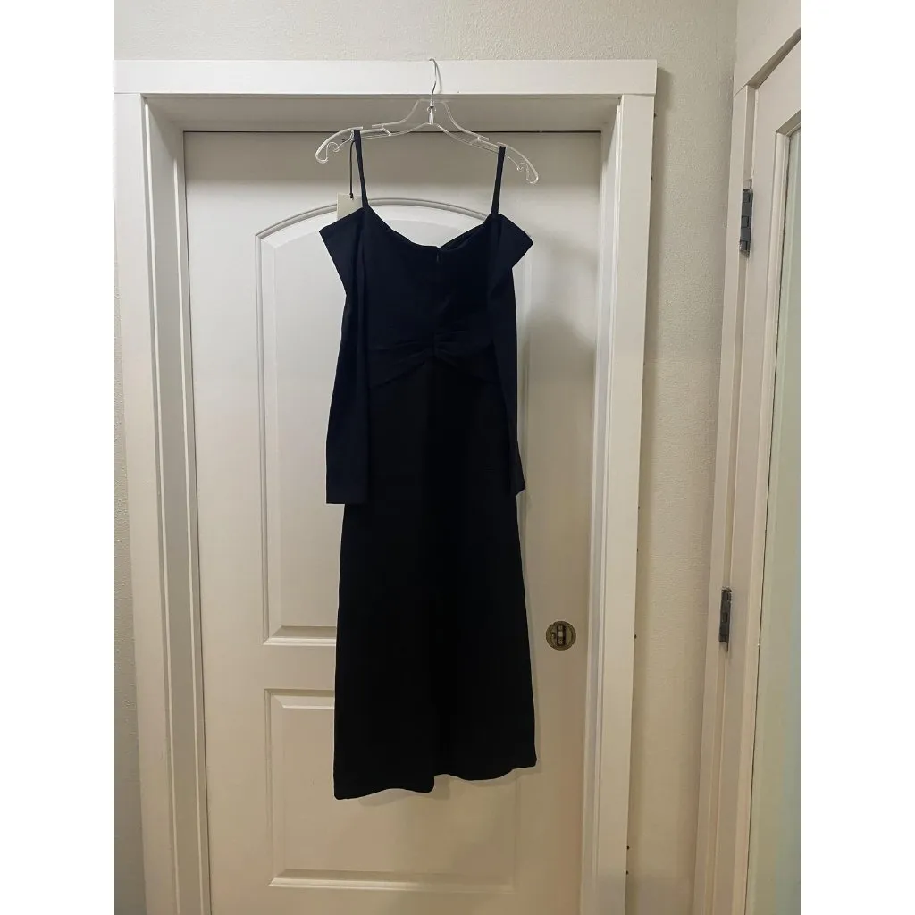 Alexis Elisabet Dress Womens XS Black Asymmetrical Cutout Side Slit Midi - Image 5