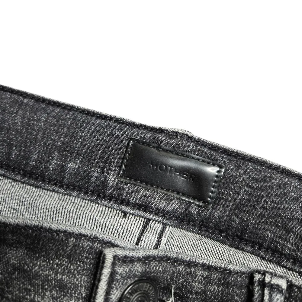 Mother The Hustler Ankle Fray Black Jeans Size: 27 - Image 6