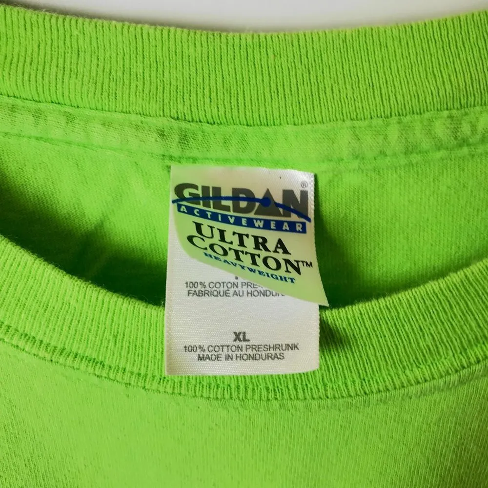 Vintage Y2K Xenadrine Hard Core Bodybuilding T Shirt Green XL Extra Large Solid - Image 12