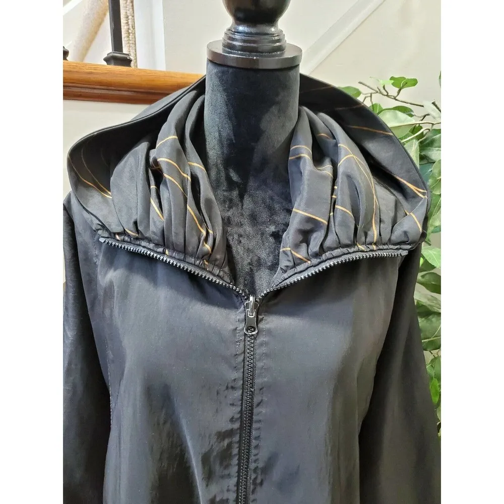 Bag It Women's Black Polyester Long Sleeve Full Zip Front Casual Jacket Size L Size L - Image 2