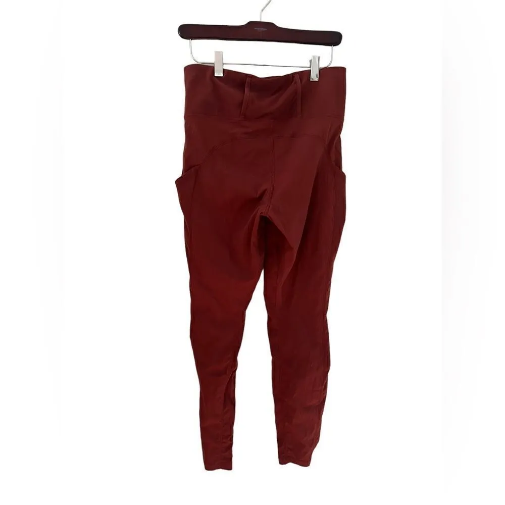 Athleta Trekkie Hybrid Crop Tight Cognac Brown Hiking Trail Pants 6 - Image 4